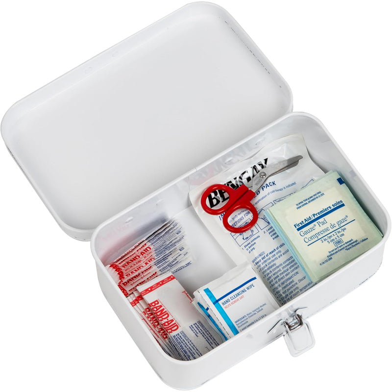 Vintage First Aid Storage Box with Buckle Lock - Empty product detail