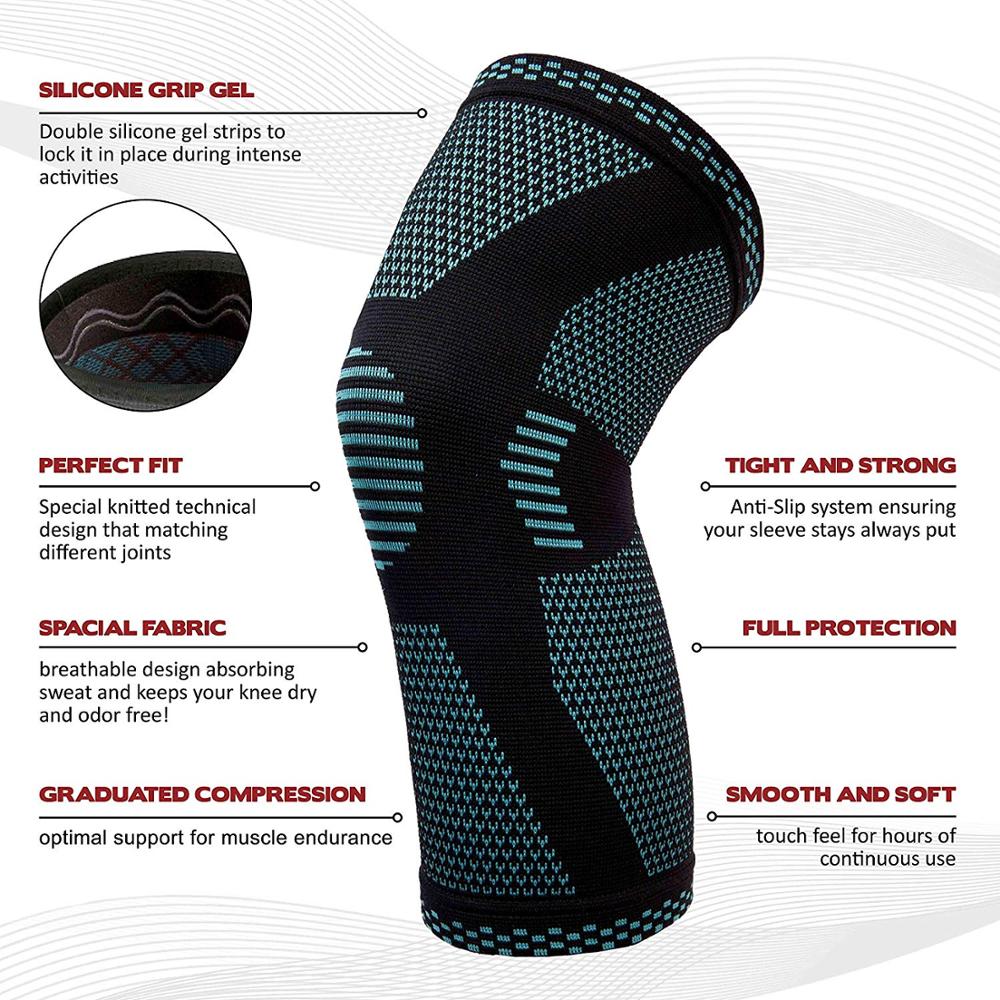 2-Piece Knitted Sports Knee Pad Set product detail