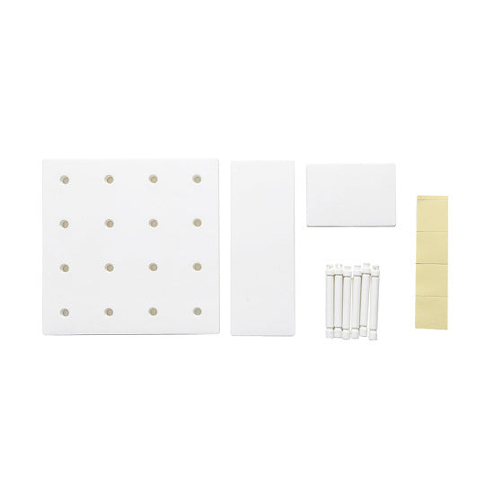 Beige Wall-Mounted Pegboard Storage Rack product detail