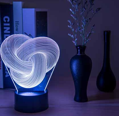 Abstract 3D Acrylic LED Night Light