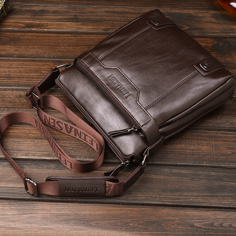 Men's Black Messenger Shoulder Bag product detail