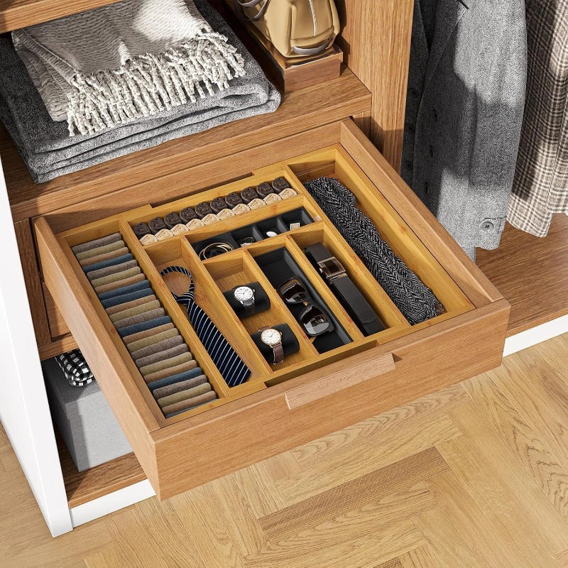 Expandable Bamboo Drawer Organizer product detail