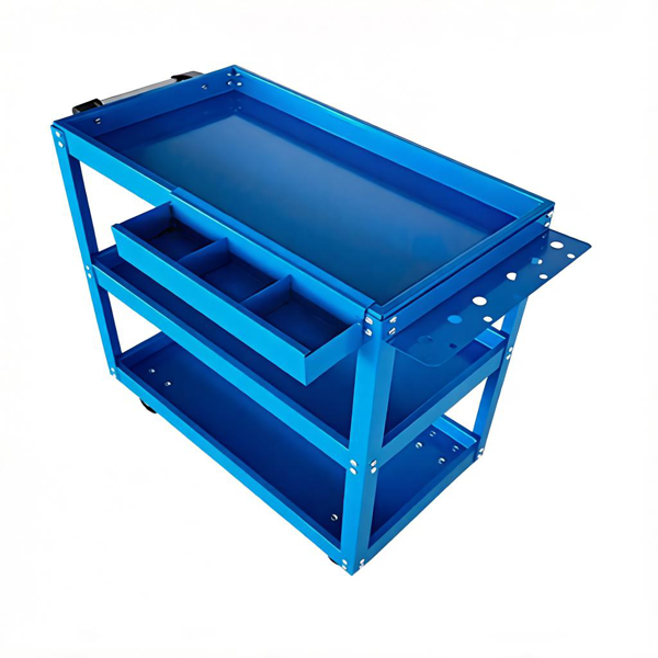 3-Tier Heavy-Duty Rolling Tool Cart - Blue detail 2