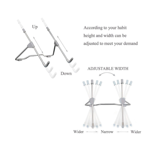 Adjustable Phone and Laptop Stand, Gray product detail