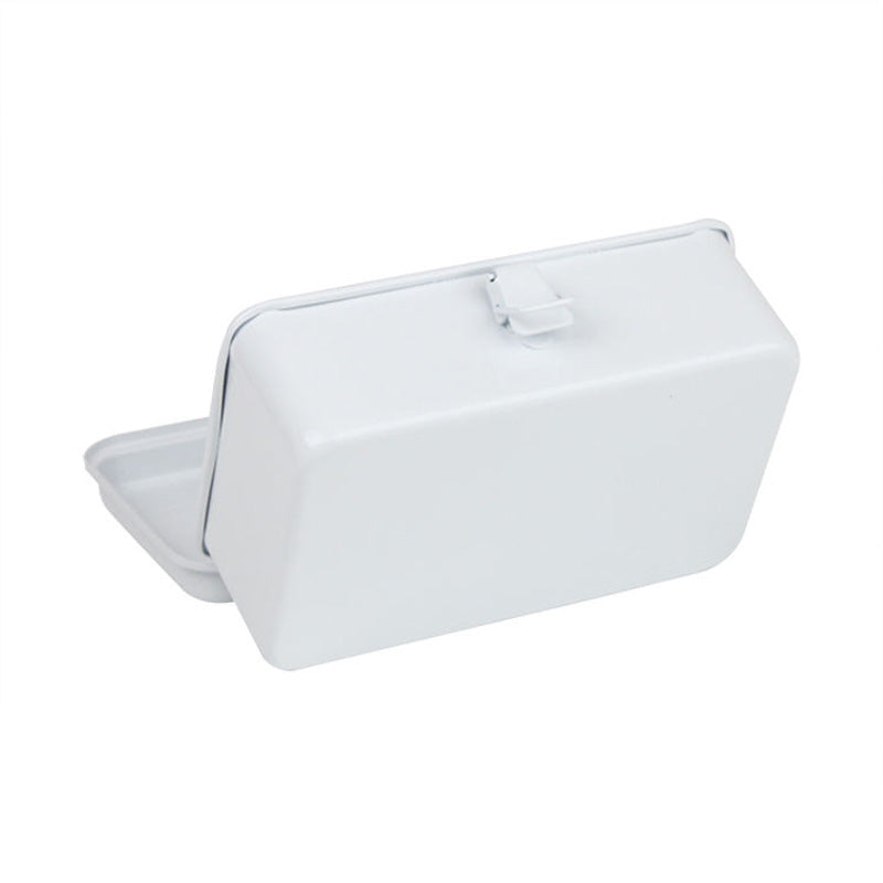 Vintage First Aid Storage Box with Buckle Lock - Empty product detail