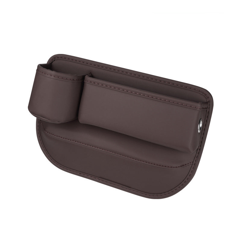 Car Seat Gap Organizer for Phone Keys and Sunglasses - Brown Driver Seat