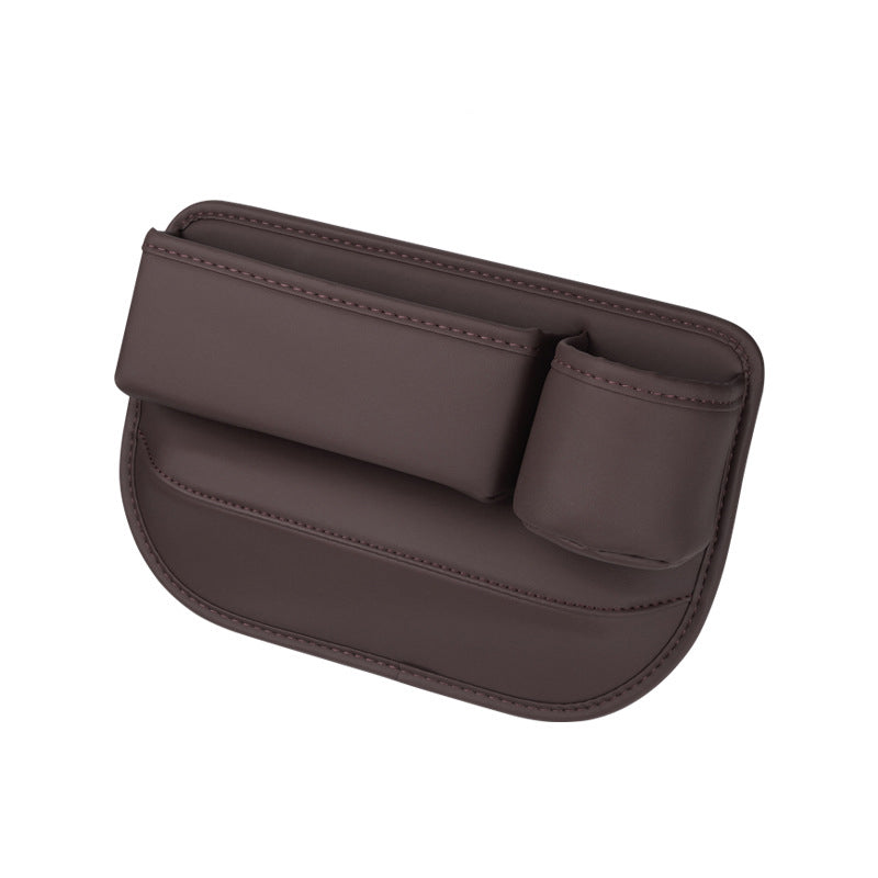 Car Seat Gap Organizer for Phone Keys and Sunglasses - Brown Passenger Seat