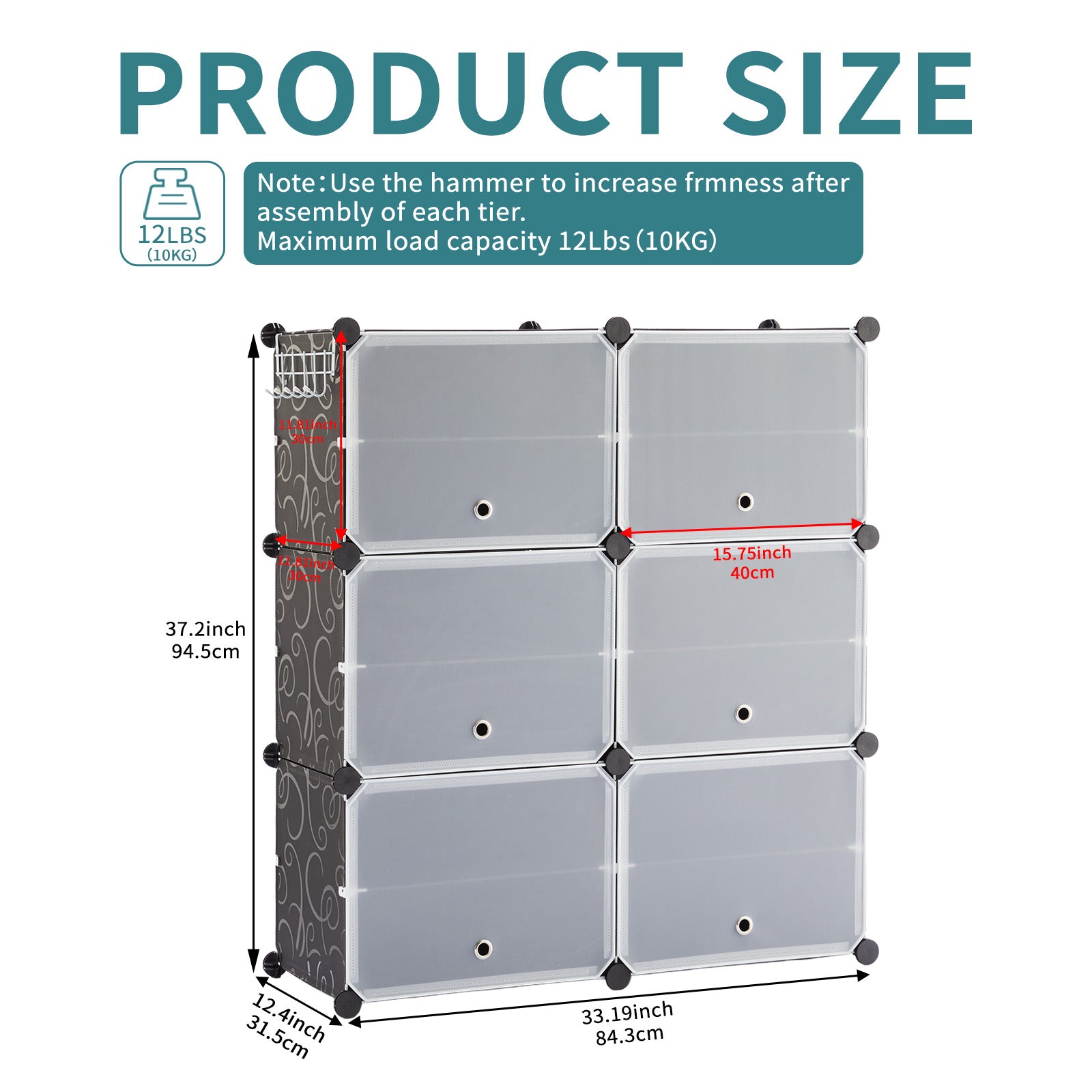 Shoe cabinet storage detail