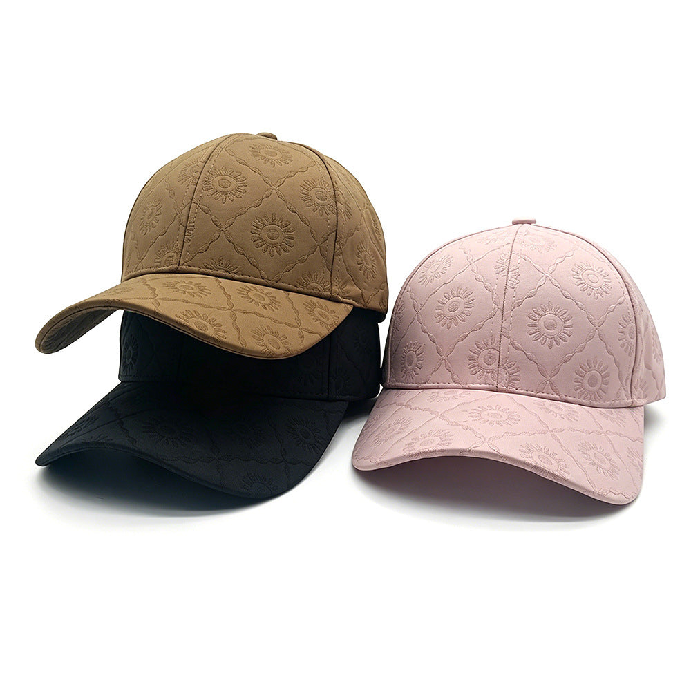 Checkered Korean-Style Baseball Cap, Black product detail