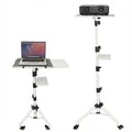 Adjustable Two-Shelf Projector Stand with Phone Holder