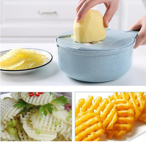 8-in-1 Mandoline Vegetable Slicer with Strainer product detail