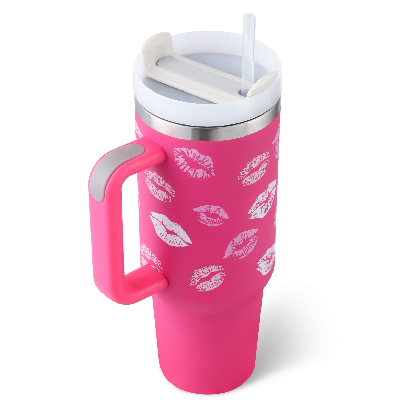 40 oz Insulated Tumbler with Handle and Straw product detail