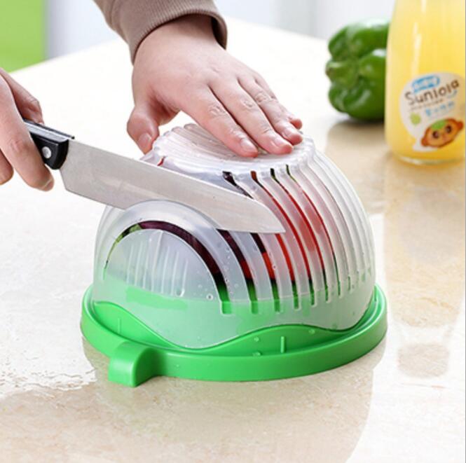 Salad and Vegetable Cutter Bowl, Blue product detail