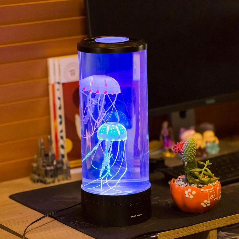 LED Jellyfish Aquarium Night Light, Black product detail