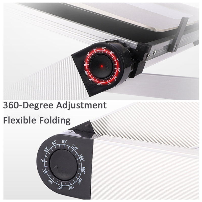 Foldable Ergonomic Laptop and Tablet Stand, Black product detail