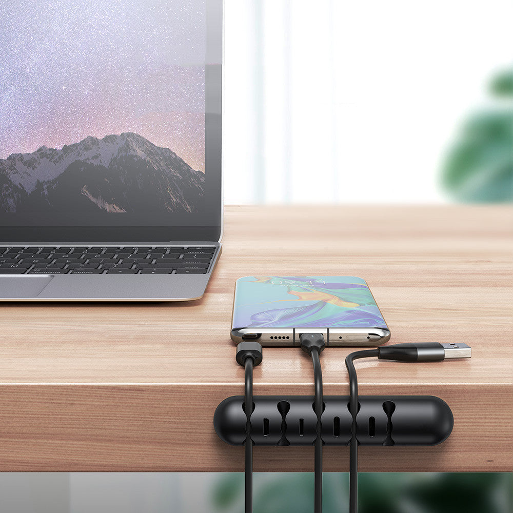 3-Port Silicone Desktop Cable Organizer product detail