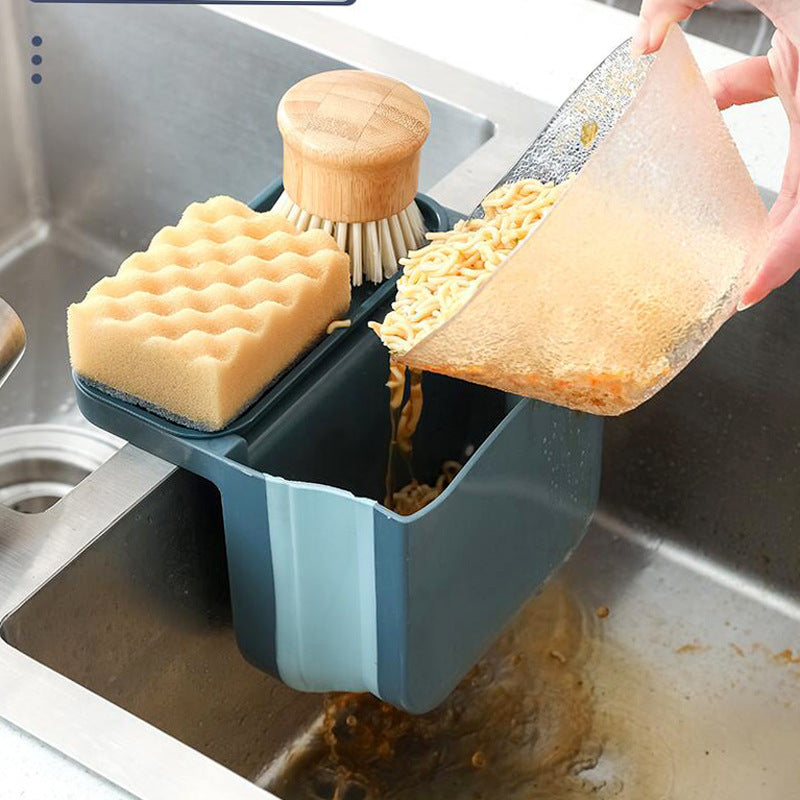Suction Cup Sink Strainer and Sponge Holder Blue product detail
