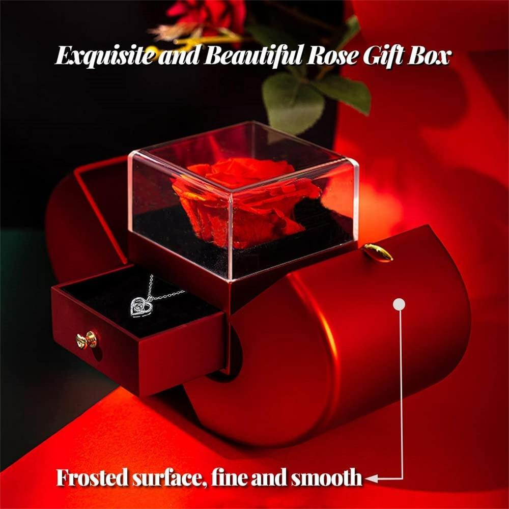 Eternal Rose Apple Gift Box with Lover Necklace