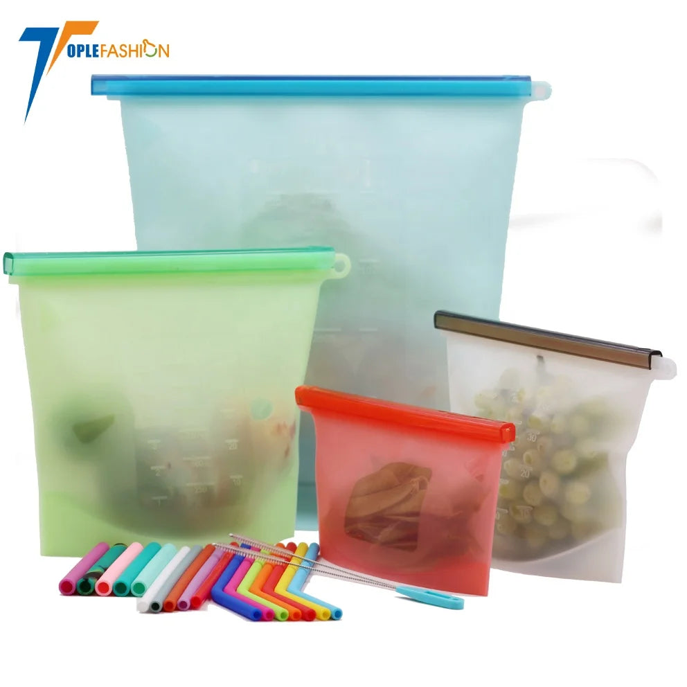 Reusable Silicone Food Storage Bags