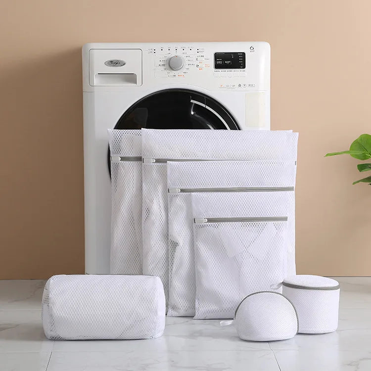 Foldable Mesh Laundry Wash Bag - Multiple Sizes