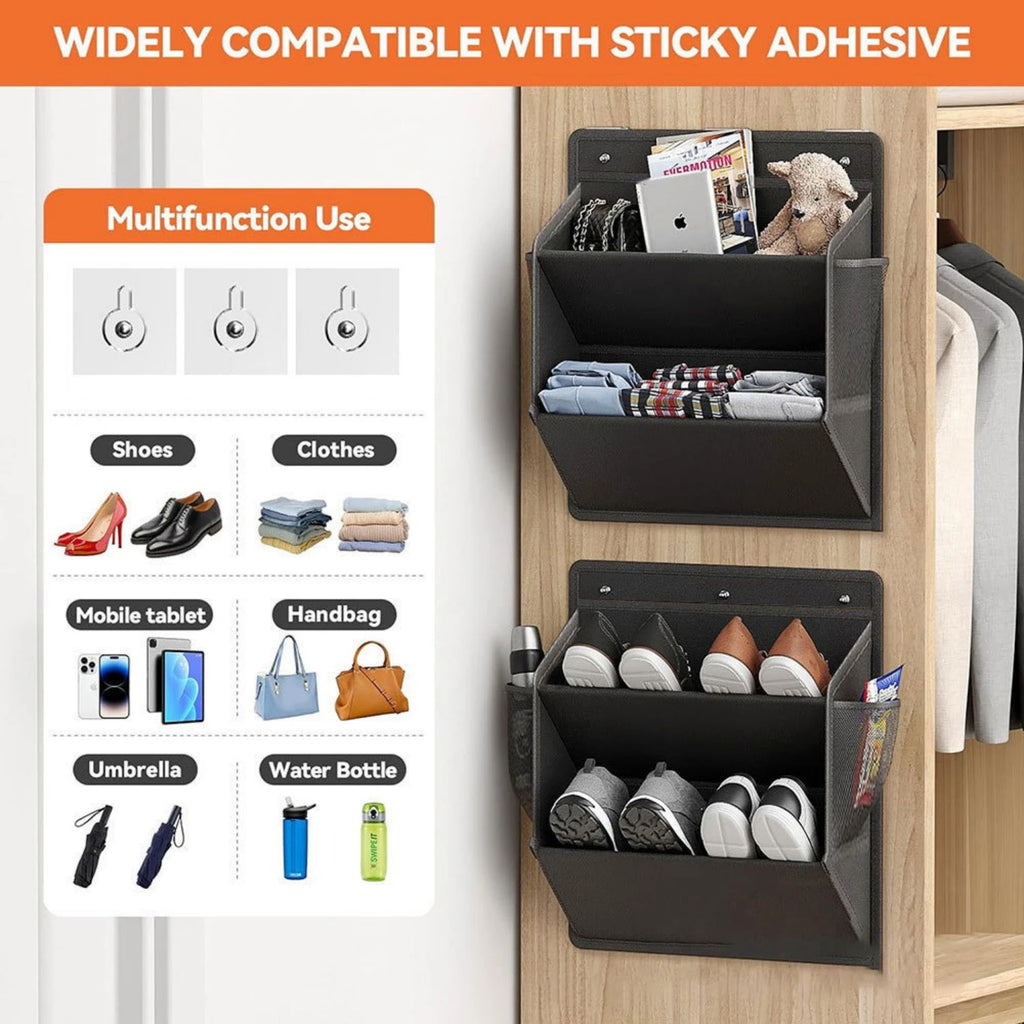 Canvas Wall-Mounted Shoe Organizer