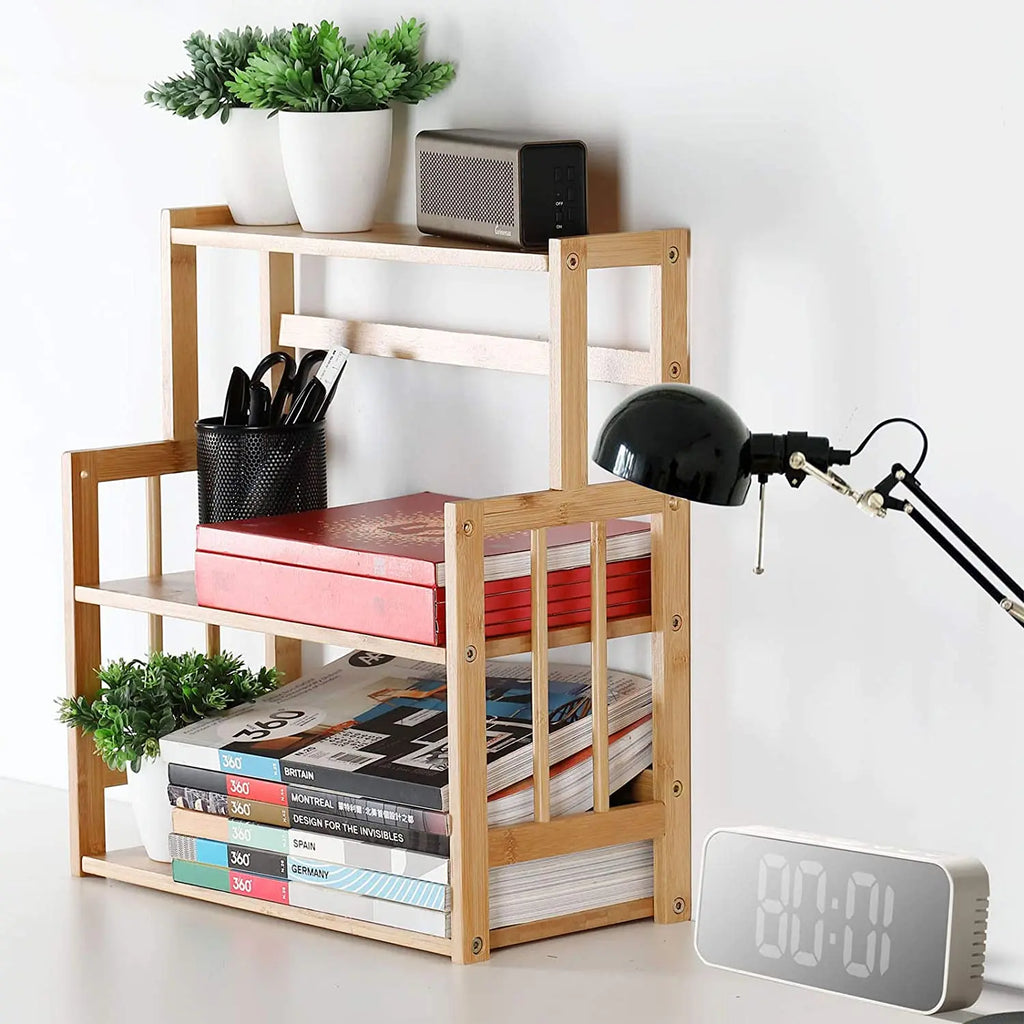 HYNAWIN 3 Tier Bamboo Spice Rack Countertop Pantry Organizer