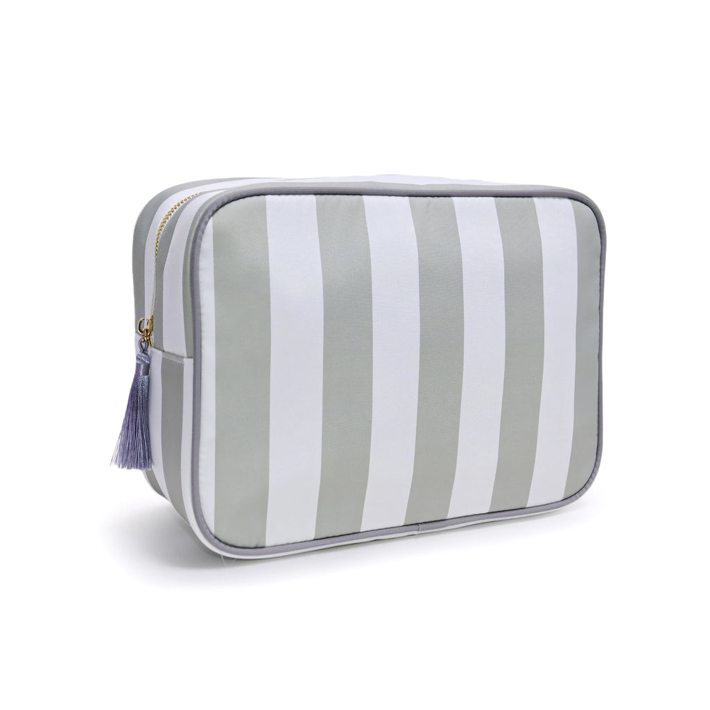 Large Striped Travel Toiletry Organizer Bag