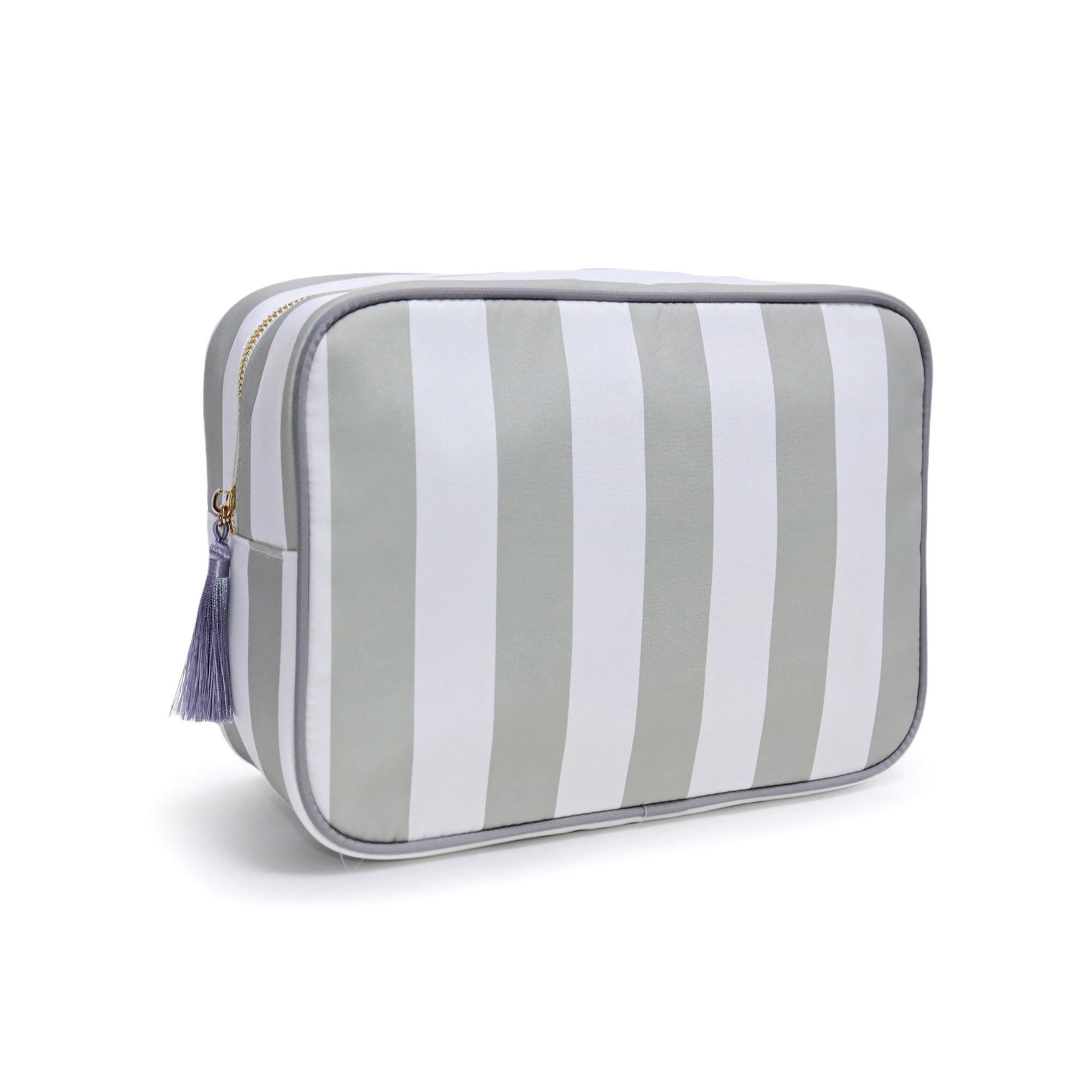 Large Striped Travel Toiletry Organizer Bag