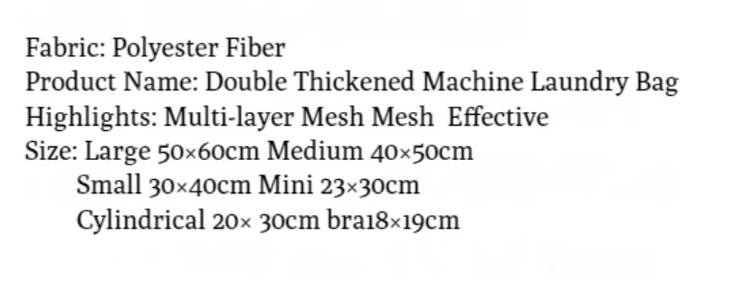 Heavy-Duty Zippered Mesh Laundry Wash Bag