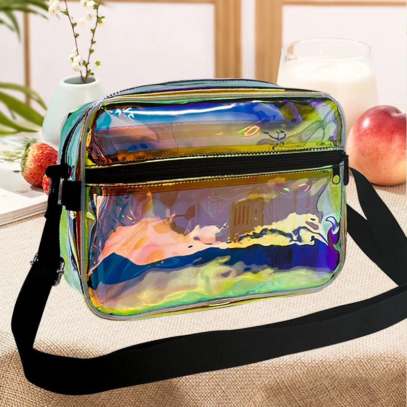Holographic Clear Stadium Crossbody Bag - 2 Colors