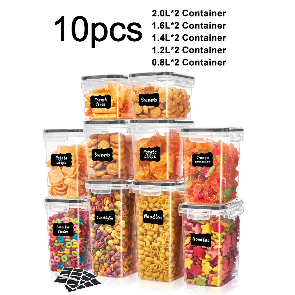 10-Piece Airtight Food Storage Container Set with Lids