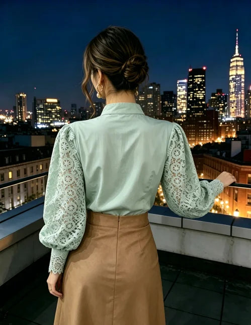 Vintage chiffon blouse alternate view