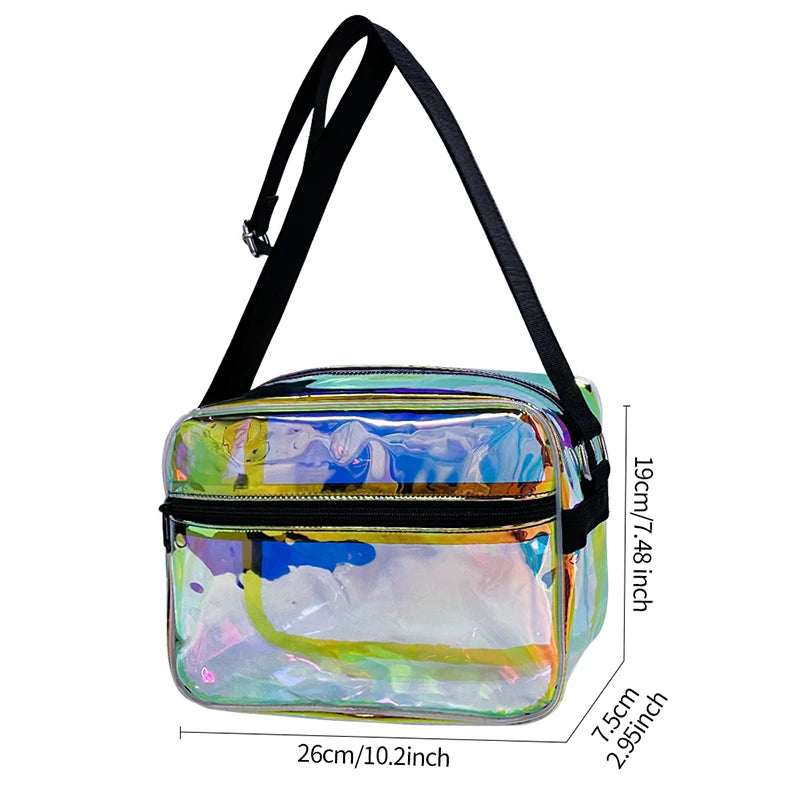 Holographic Clear Stadium Crossbody Bag - 2 Colors
