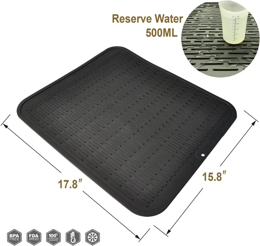 Large Heat-Resistant Silicone Dish Drying Mat