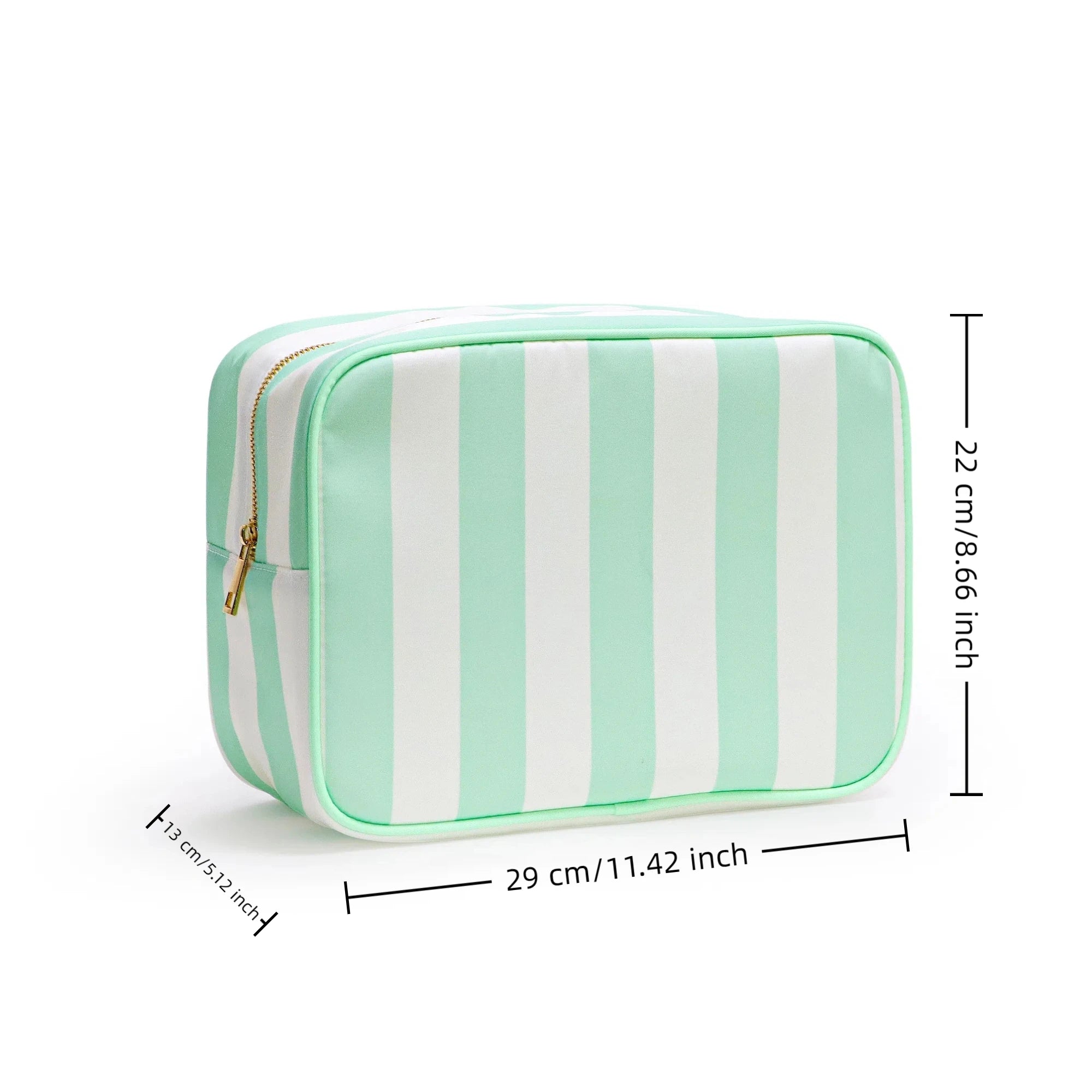 Large Striped Travel Toiletry Organizer Bag