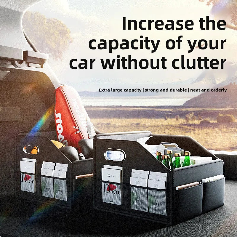 PU Leather Car Seat Back Organizer