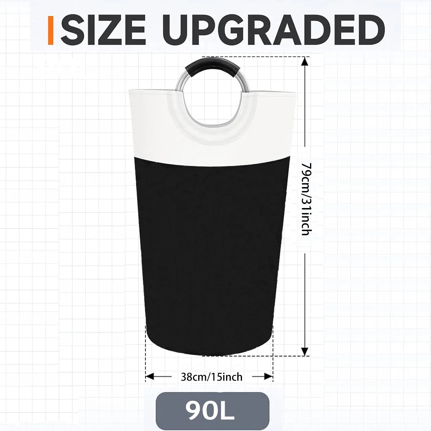 Foldable Canvas Laundry Basket with Handles