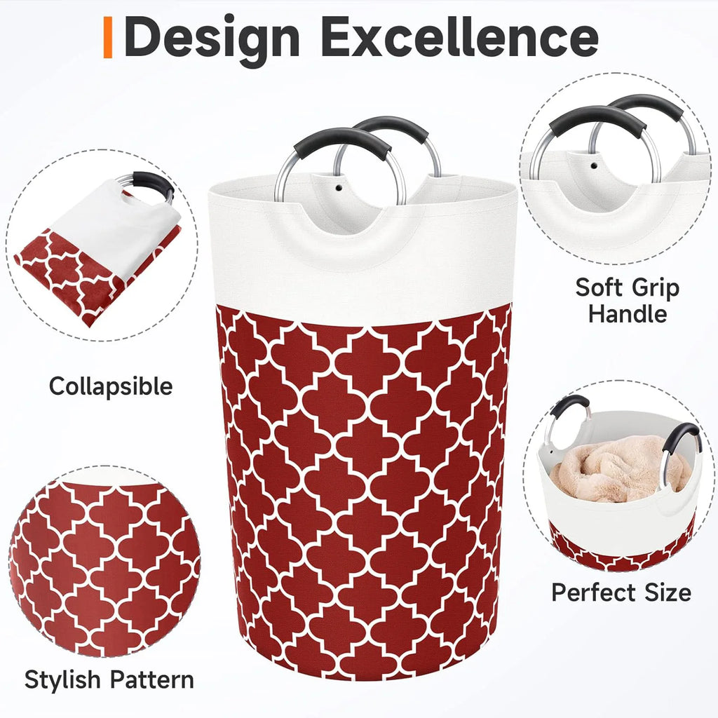 Foldable Canvas Laundry Basket with Handles