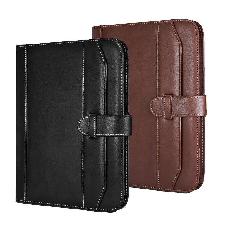 Black Faux Leather Padfolio Portfolio Resume Document Organizer