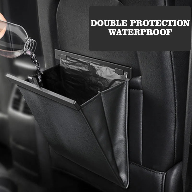 Waterproof Car Seat Back Organizer with Trash Bag
