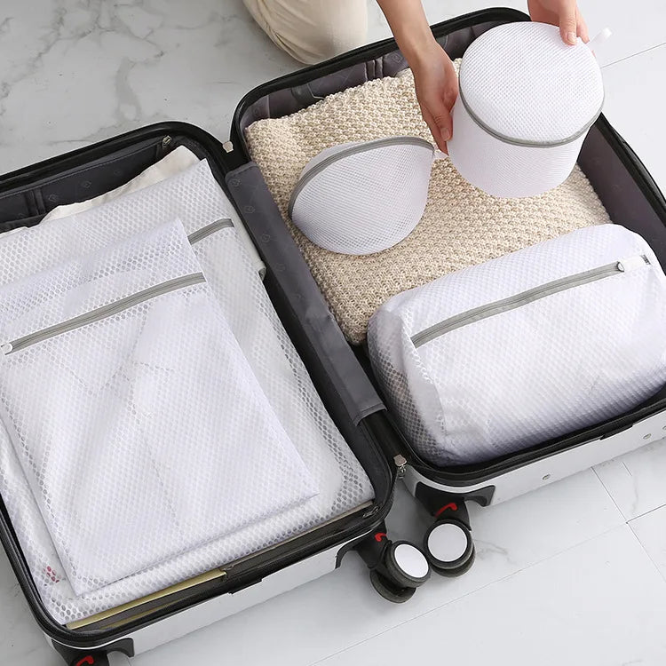 Foldable Mesh Laundry Wash Bag - Multiple Sizes