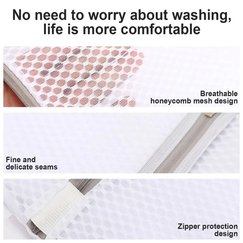 Foldable Mesh Laundry Wash Bag - Multiple Sizes