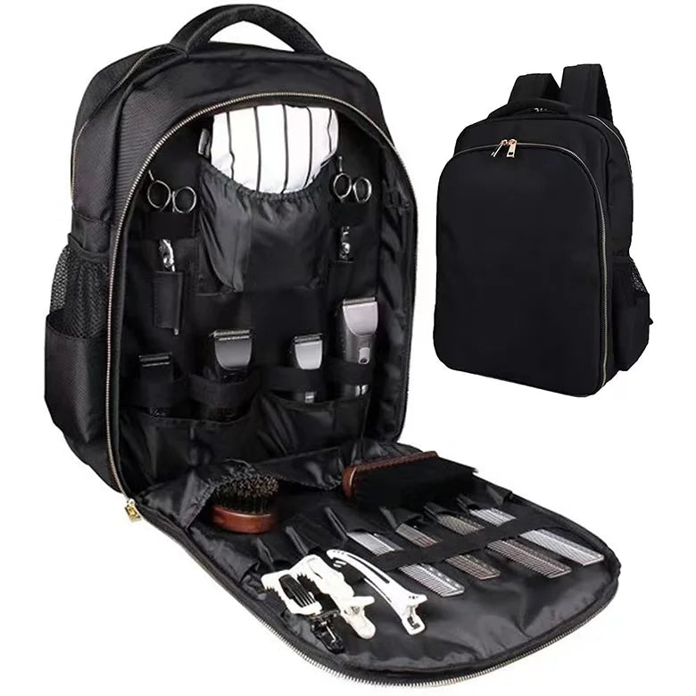 Professional Hair Stylist Tool Backpack - Black
