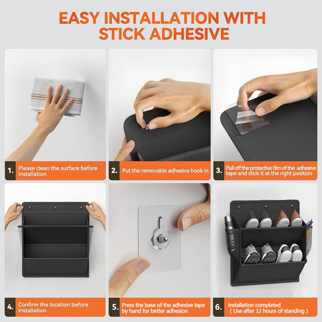 Canvas Wall-Mounted Shoe Organizer