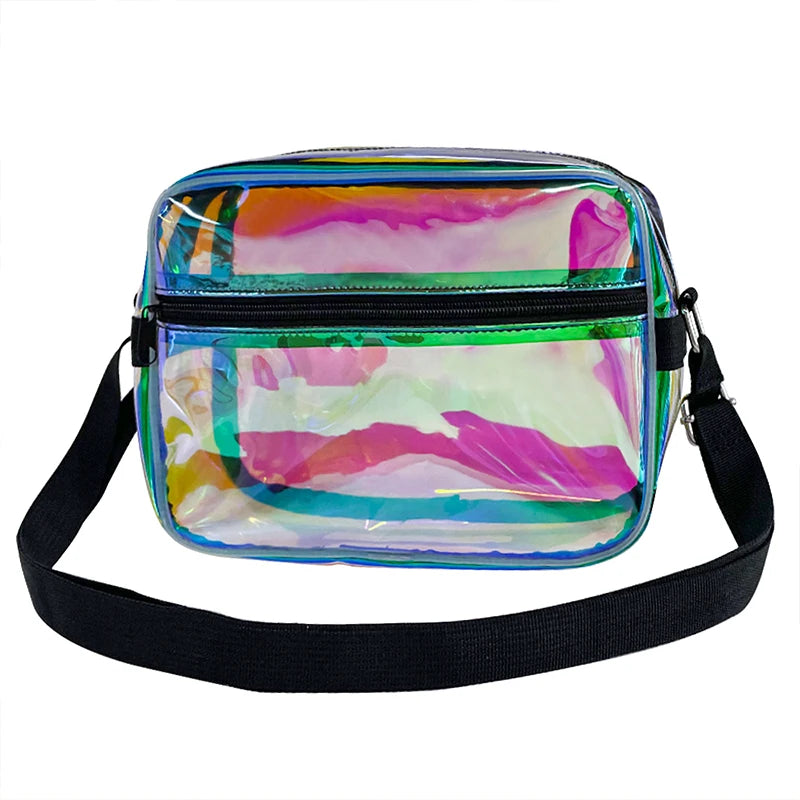 Holographic Clear Stadium Crossbody Bag - 2 Colors