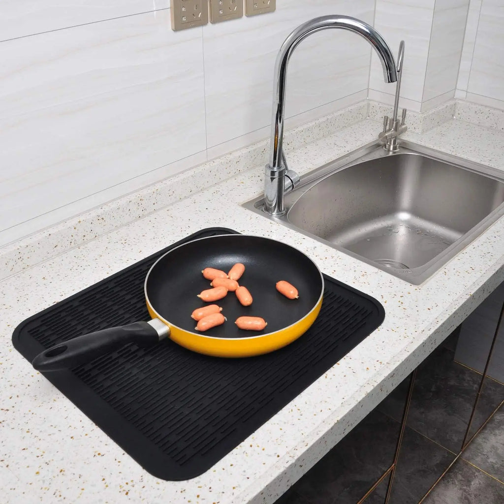 Large Heat-Resistant Silicone Dish Drying Mat