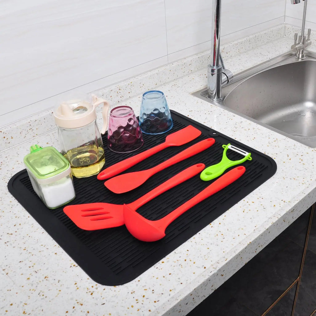 Large Heat-Resistant Silicone Dish Drying Mat
