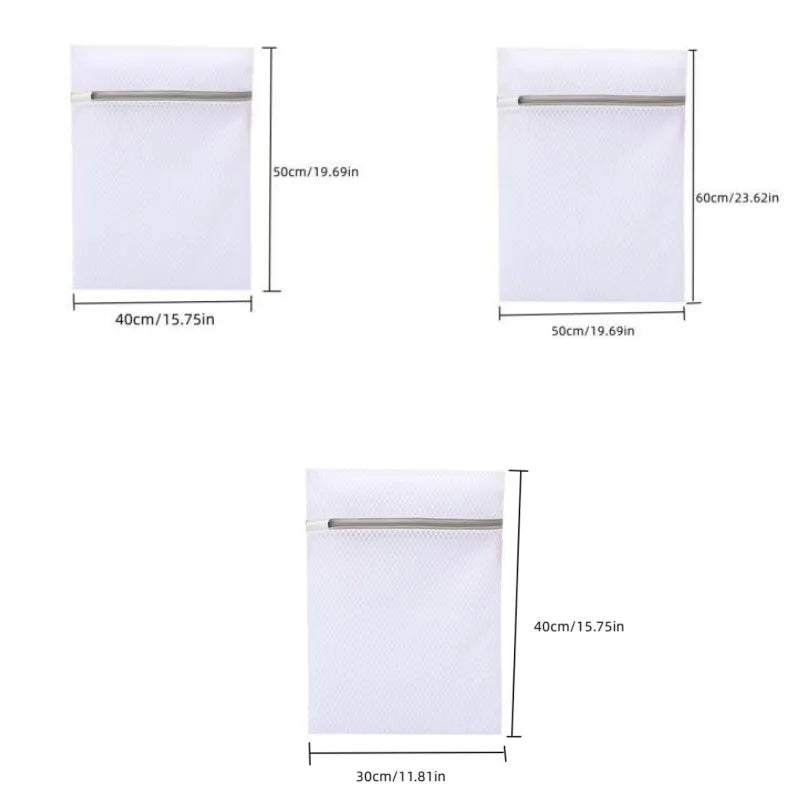 Foldable Mesh Laundry Wash Bag - Multiple Sizes