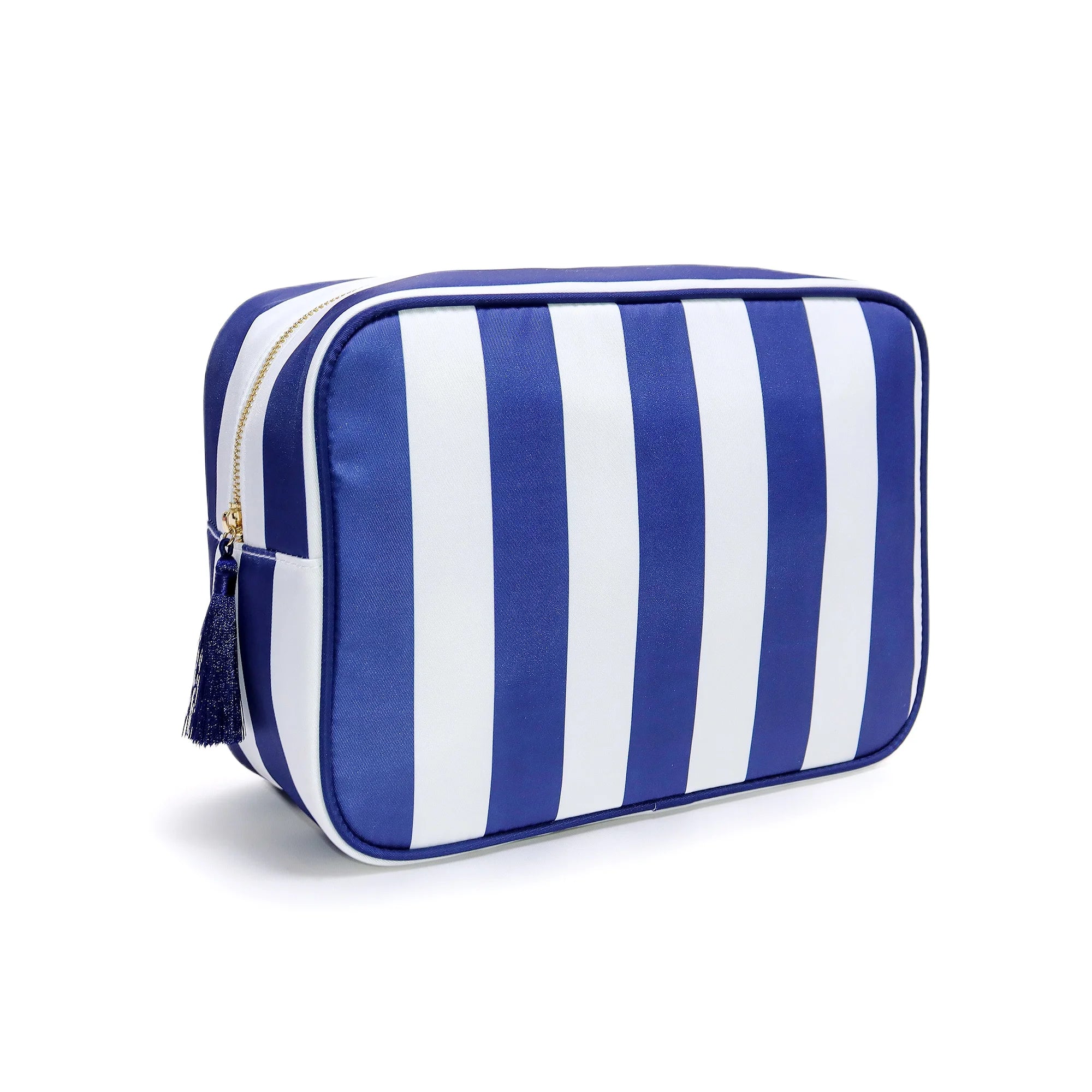 Large Striped Travel Toiletry Organizer Bag