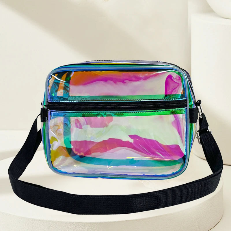 Holographic Clear Stadium Crossbody Bag - 2 Colors